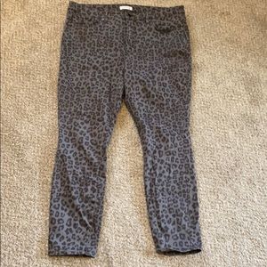 NWOT good American good legs grey cheetah jeans 20